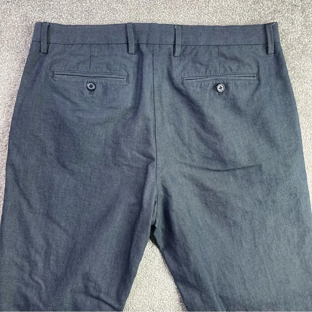 Banana Republic Kentfield Pants Men's 34X30 Black Straight Mid-Rise Flat Front